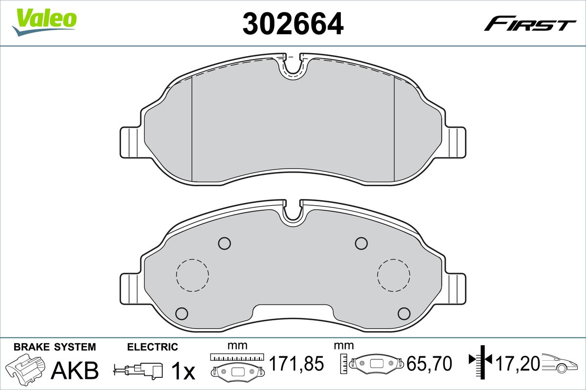 VALEO Fékbetét, mind 302664_VALEO